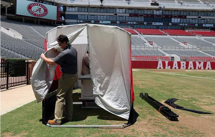 Alabama football-backed sideline injury tent headed to market – news ...