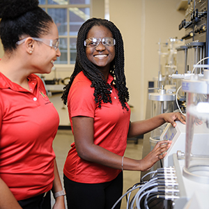 Brittan Jarmon is the organization’s secretary and a chemical engineering senior. Tobi Adedokun serves as the fundraising chair for NSBE and is a junior majoring in chemical engineering.