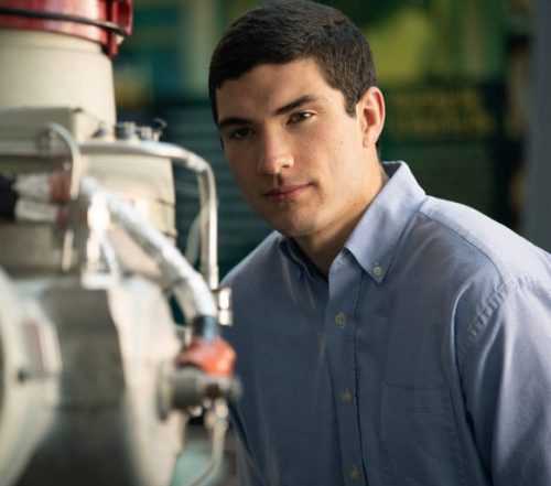 Peyton Strickland looks at some machinery