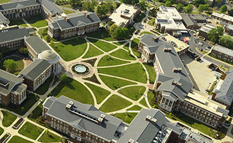 Arial view of the science and engineering quad