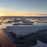 Arctic landscape at sunrise