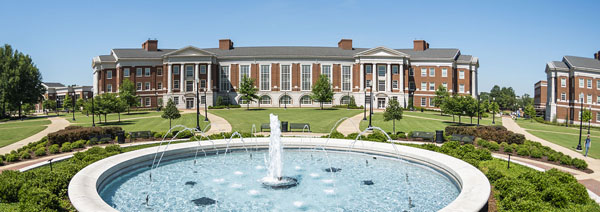 small image of the south engineering research center and fountain
