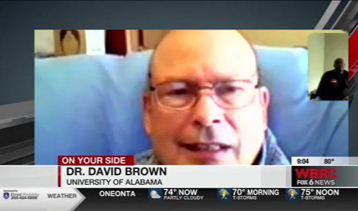 News screen capture of Dr. David Brown