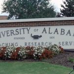 The University of Alabama entrance sign