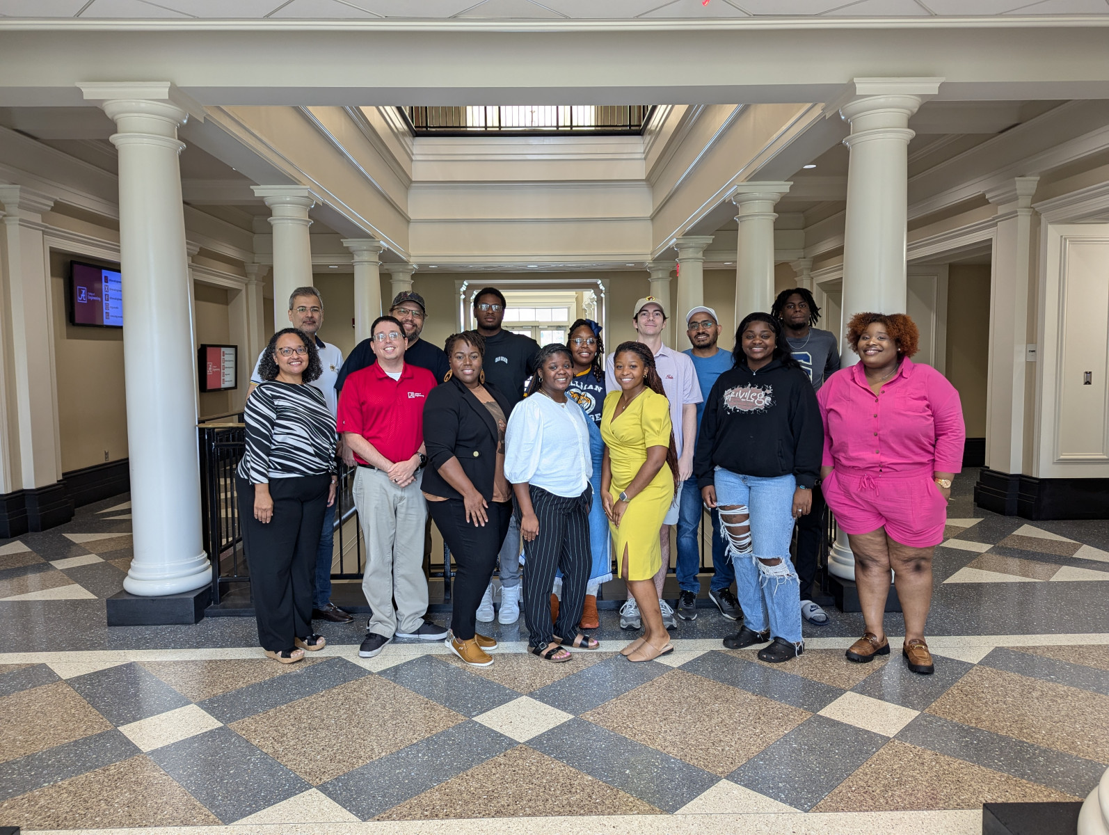 Group photo in shelby hall