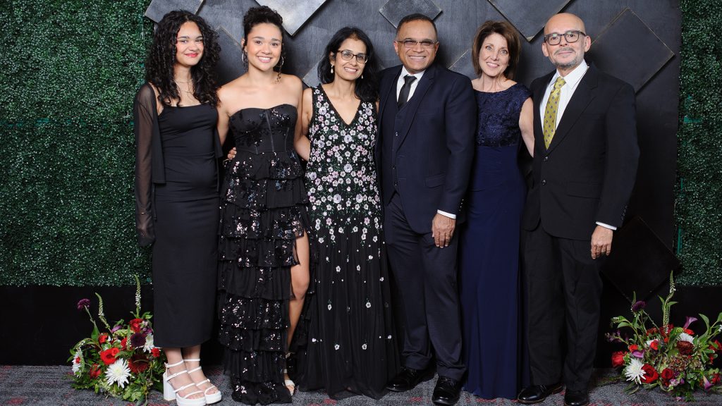 Family of 6 in formal wear