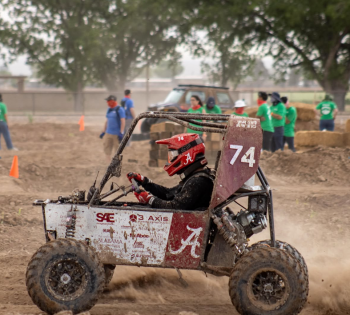 someone in a race car